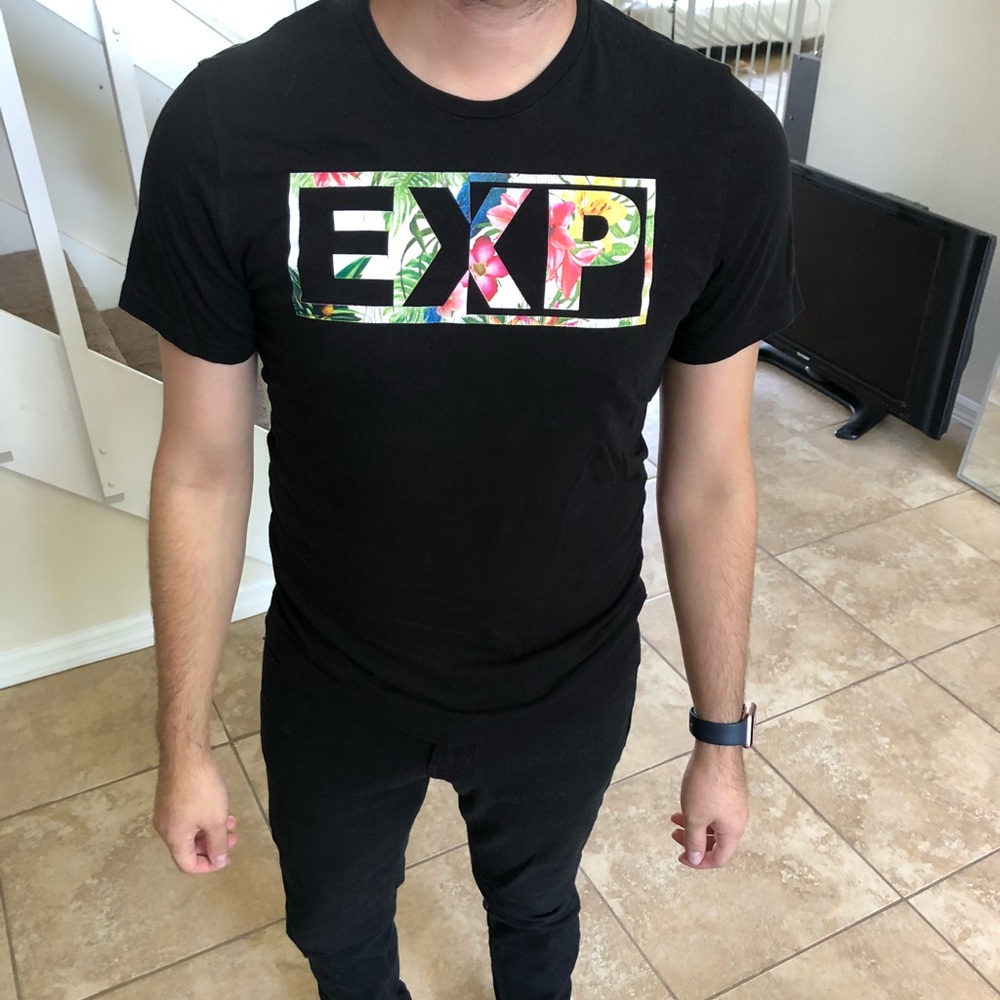 Express Tropical floral graphic tee